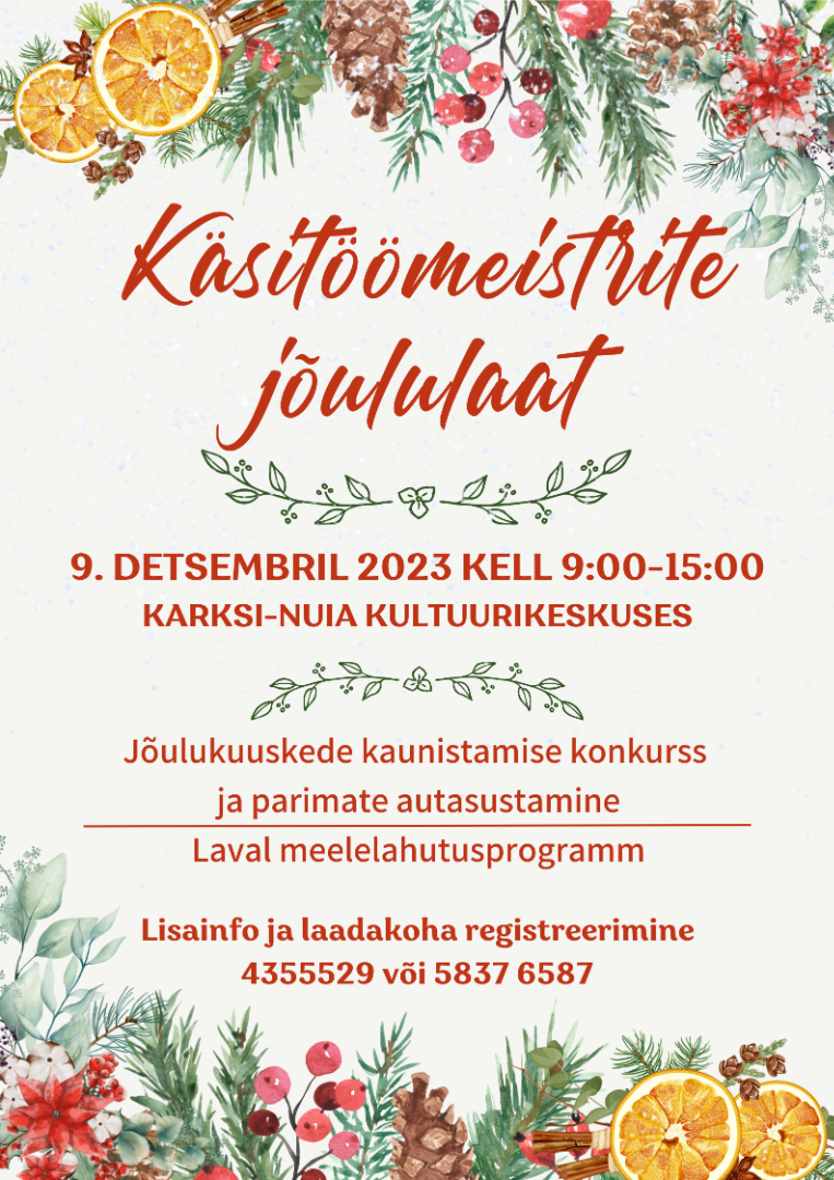 Käsitöömeistrite jõululaat Käsitöömeistrite jõululaat